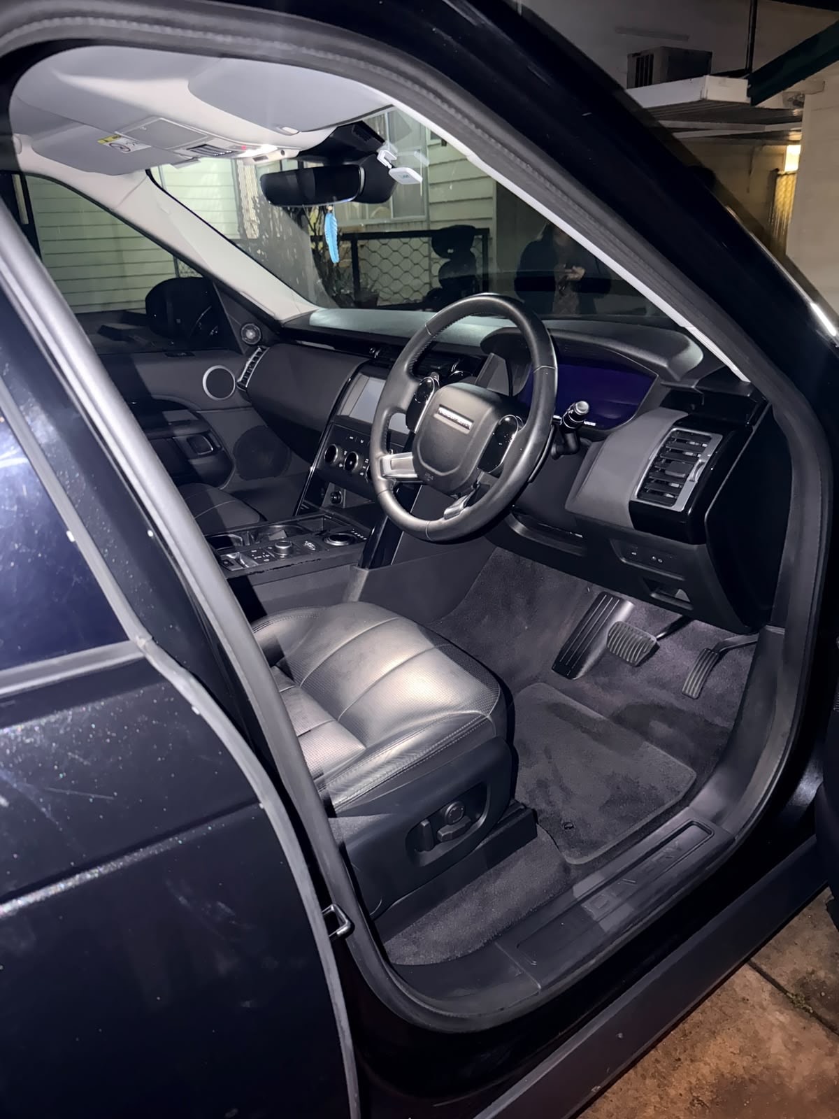 Driver seat and footwell after detail