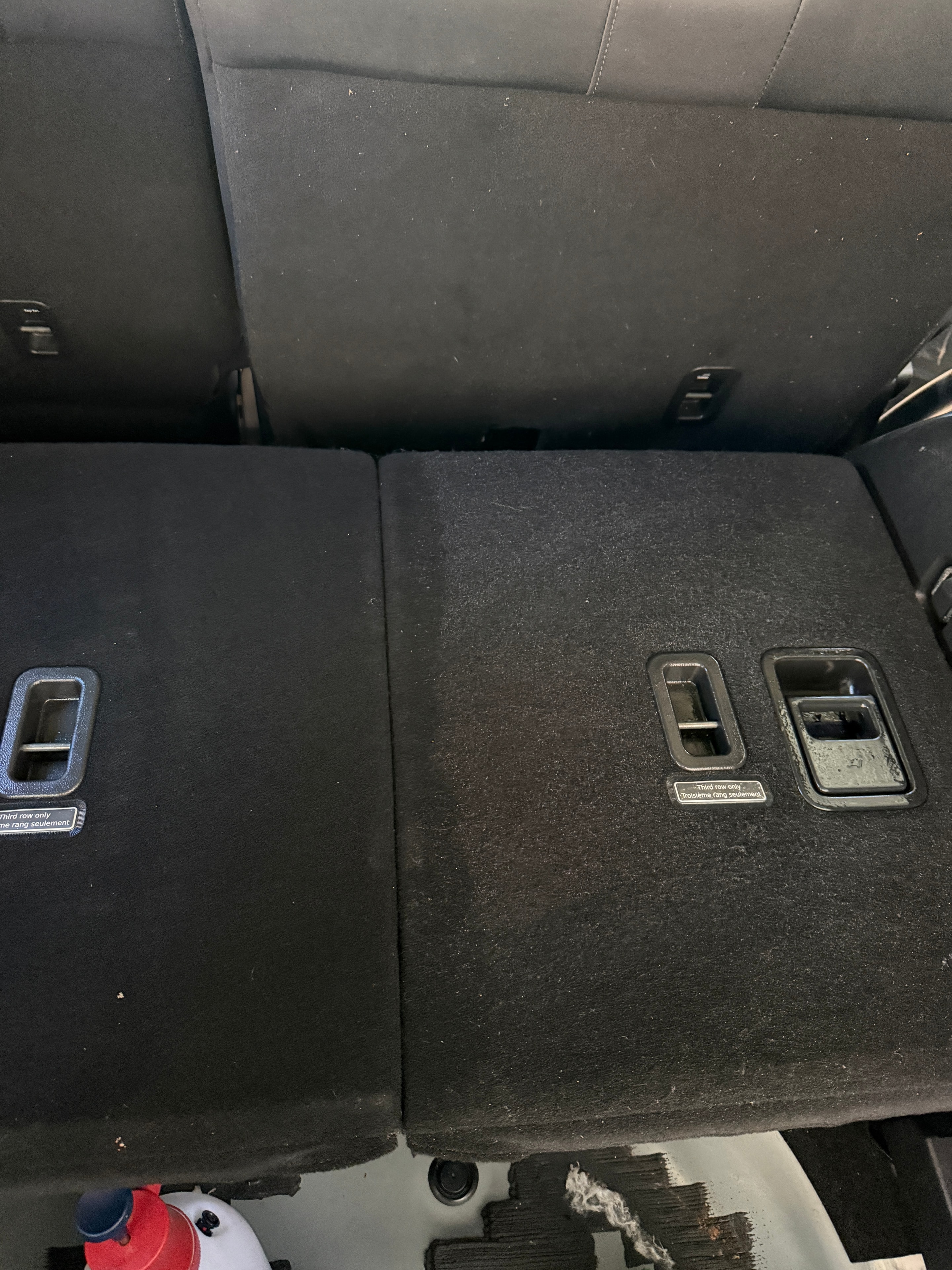 Boot area before — dusty and neglected